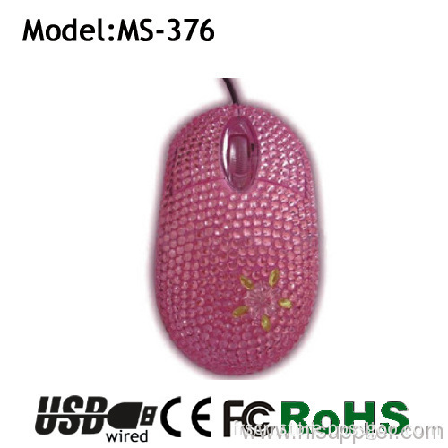 Mini Charming Crystal Decorative Computer Mouse